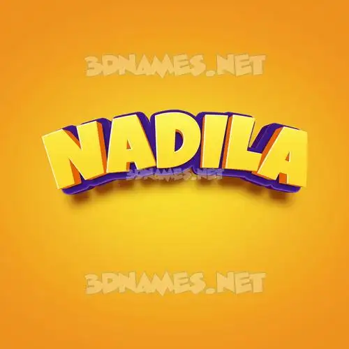 nadila in Orange Toon style - 3D name wallpaper nadila in Orange Toon style - 3D name wallpaper