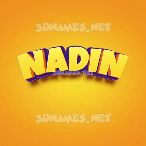 nadin in Orange Toon style - 3D name wallpaper