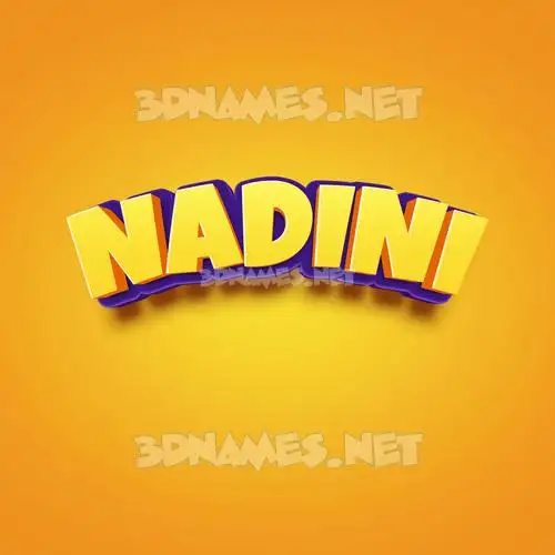 nadini in Orange Toon style - 3D name wallpaper nadini in Orange Toon style - 3D name wallpaper