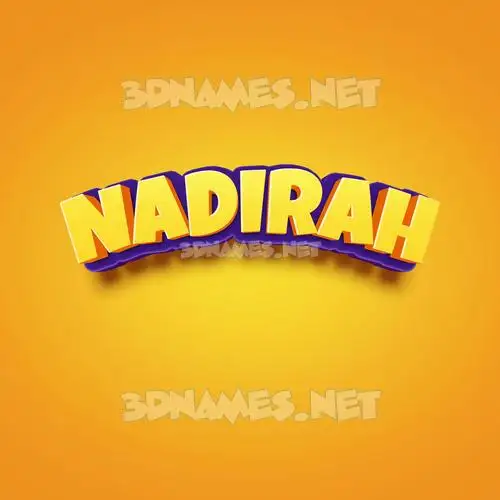 nadirah in Orange Toon style - 3D name wallpaper