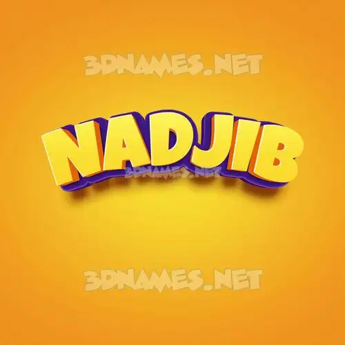 nadjib in Orange Toon style - 3D name wallpaper nadjib in Orange Toon style - 3D name wallpaper