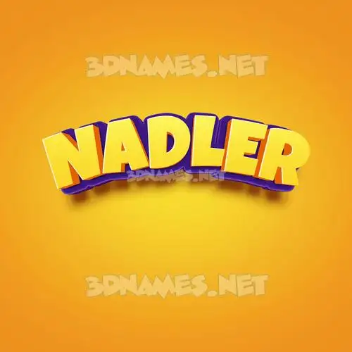 nadler in Orange Toon style - 3D name wallpaper