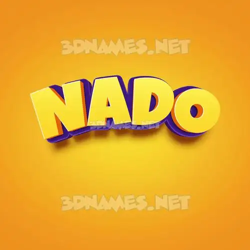 nado in Orange Toon style - 3D name wallpaper