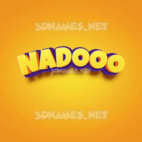 nadooo in Orange Toon style - 3D name wallpaper nadooo in Orange Toon style - 3D name wallpaper