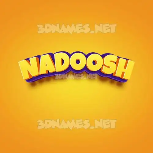 nadoosh in Orange Toon style - 3D name wallpaper