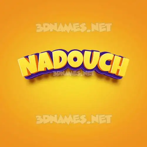 nadouch in Orange Toon style - 3D name wallpaper