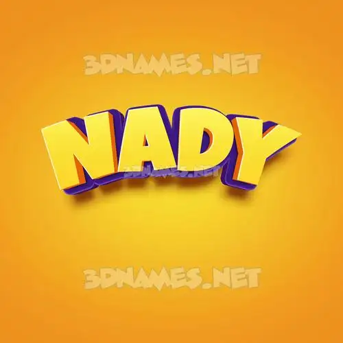 nady in Orange Toon style - 3D name wallpaper