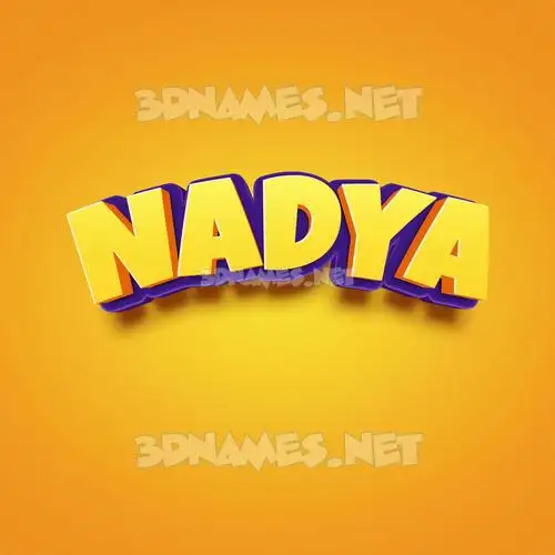 nadya in Orange Toon style - 3D name wallpaper