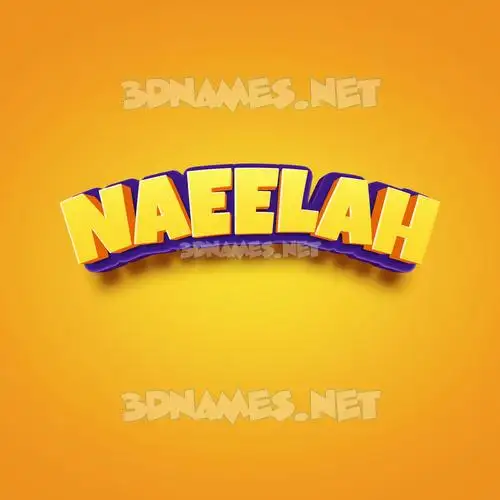 naeelah in Orange Toon style - 3D name wallpaper naeelah in Orange Toon style - 3D name wallpaper