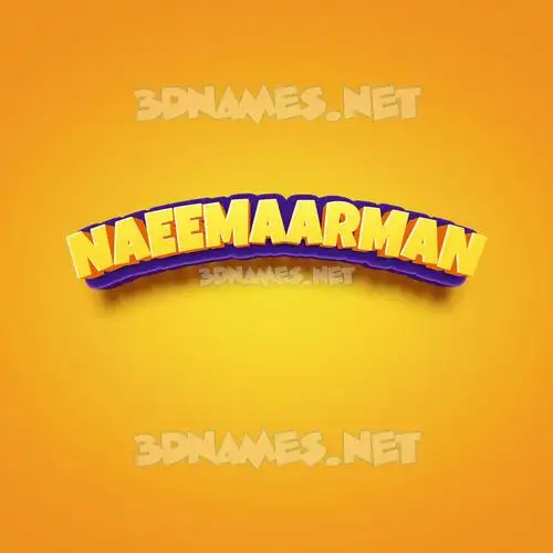 naeemaarman in Orange Toon style - 3D name wallpaper naeemaarman in Orange Toon style - 3D name wallpaper