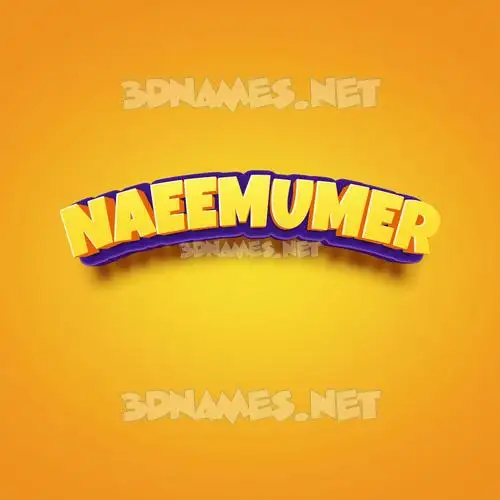 naeemumer in Orange Toon style - 3D name wallpaper naeemumer in Orange Toon style - 3D name wallpaper