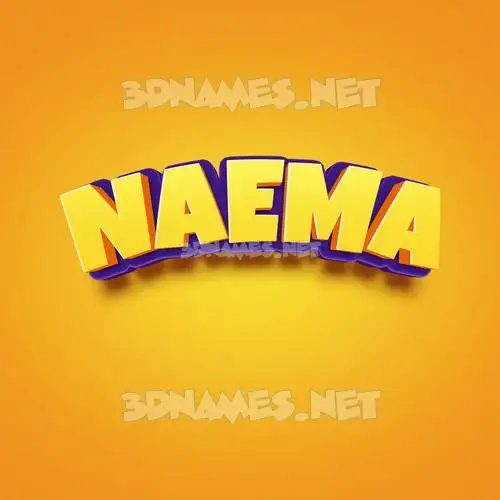 naema in Orange Toon style - 3D name wallpaper