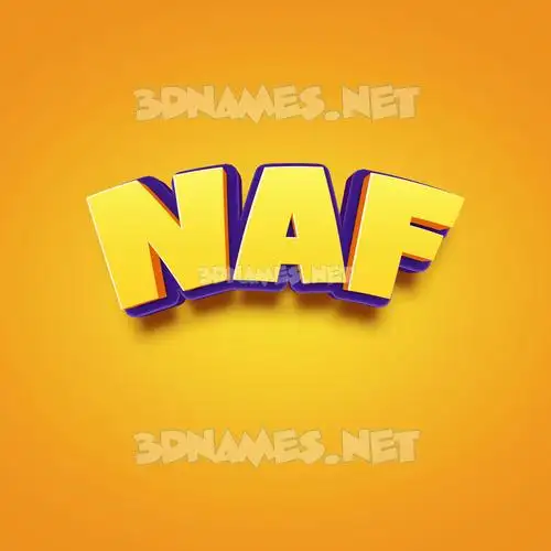 naf in Orange Toon style - 3D name wallpaper naf in Orange Toon style - 3D name wallpaper