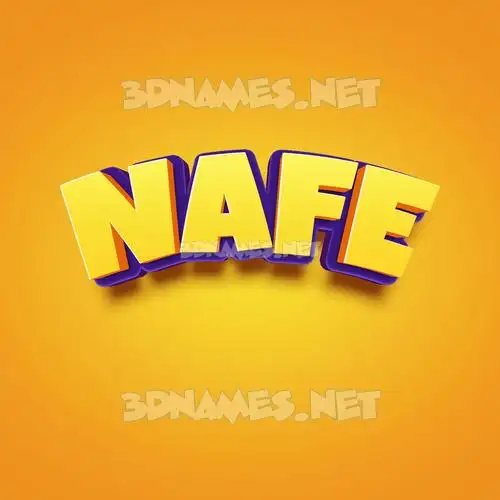 nafe in Orange Toon style - 3D name wallpaper nafe in Orange Toon style - 3D name wallpaper