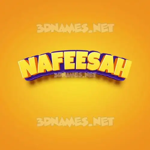 nafeesah in Orange Toon style - 3D name wallpaper