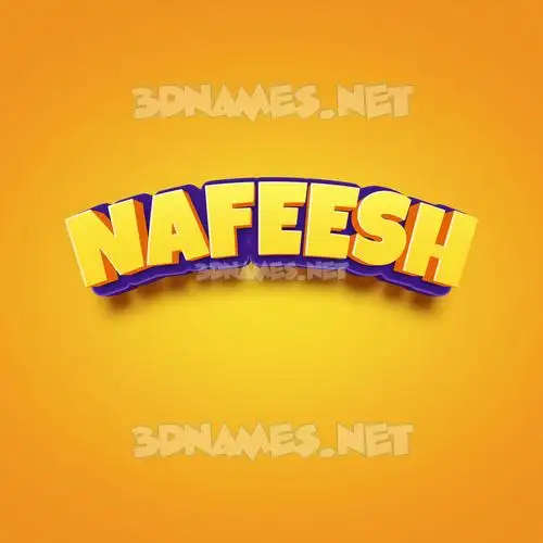 nafeesh in Orange Toon style - 3D name wallpaper