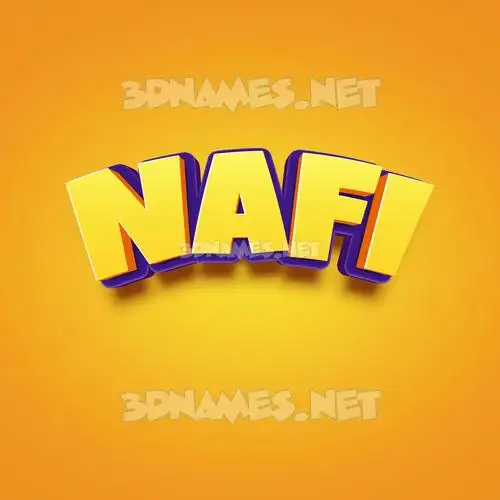 nafi in Orange Toon style - 3D name wallpaper nafi in Orange Toon style - 3D name wallpaper