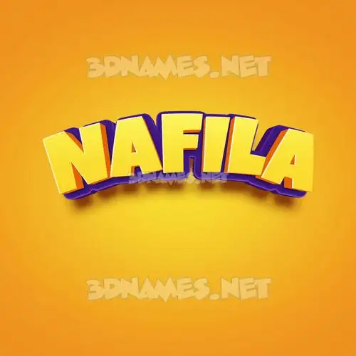 nafila in Orange Toon style - 3D name wallpaper nafila in Orange Toon style - 3D name wallpaper