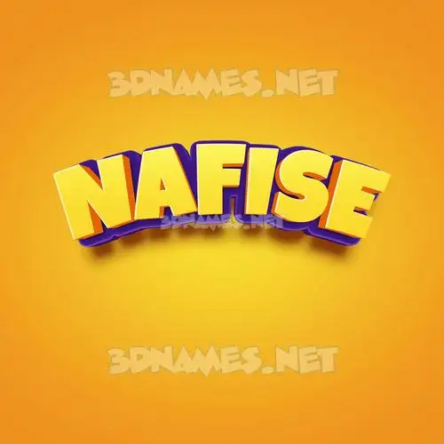 nafise in Orange Toon style - 3D name wallpaper