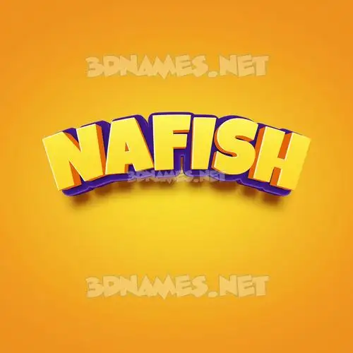 nafish in Orange Toon style - 3D name wallpaper nafish in Orange Toon style - 3D name wallpaper