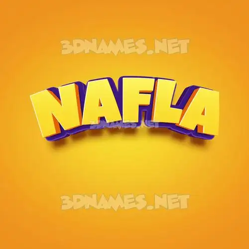nafla in Orange Toon style - 3D name wallpaper nafla in Orange Toon style - 3D name wallpaper