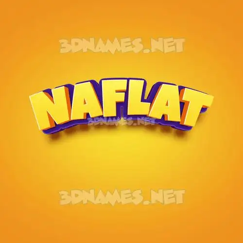 naflat in Orange Toon style - 3D name wallpaper naflat in Orange Toon style - 3D name wallpaper