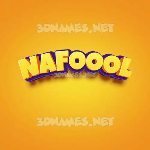 nafoool in Orange Toon style - 3D name wallpaper nafoool in Orange Toon style - 3D name wallpaper
