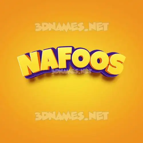 nafoos in Orange Toon style - 3D name wallpaper nafoos in Orange Toon style - 3D name wallpaper