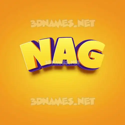 nag in Orange Toon style - 3D name wallpaper nag in Orange Toon style - 3D name wallpaper