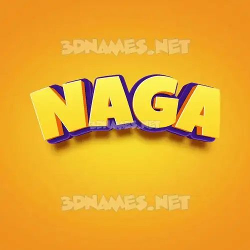 naga in Orange Toon style - 3D name wallpaper naga in Orange Toon style - 3D name wallpaper