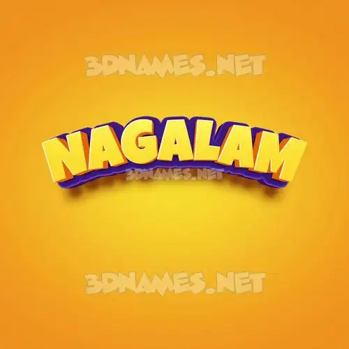nagalam in Orange Toon style - 3D name wallpaper nagalam in Orange Toon style - 3D name wallpaper