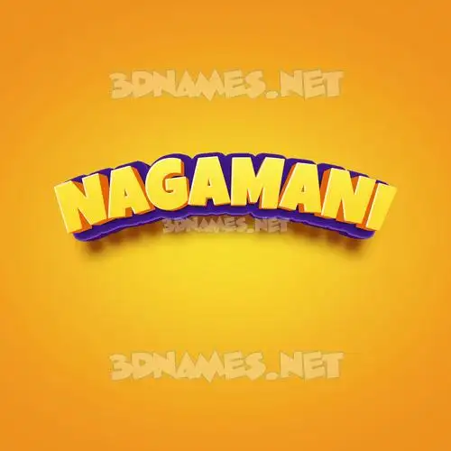nagamani in Orange Toon style - 3D name wallpaper