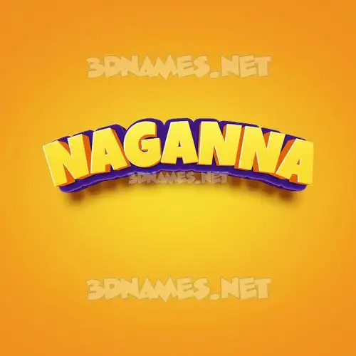 naganna in Orange Toon style - 3D name wallpaper