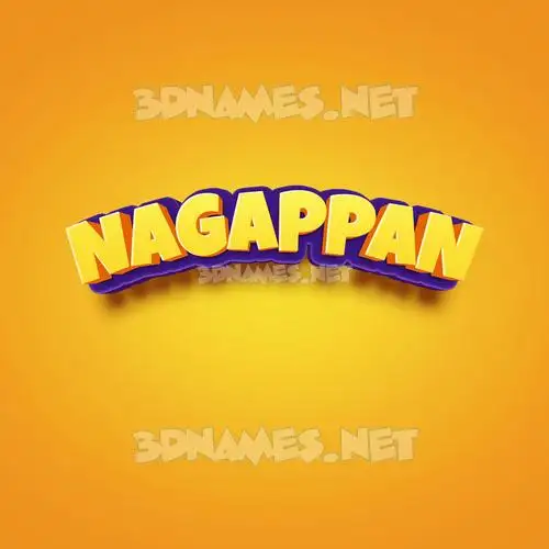 nagappan in Orange Toon style - 3D name wallpaper