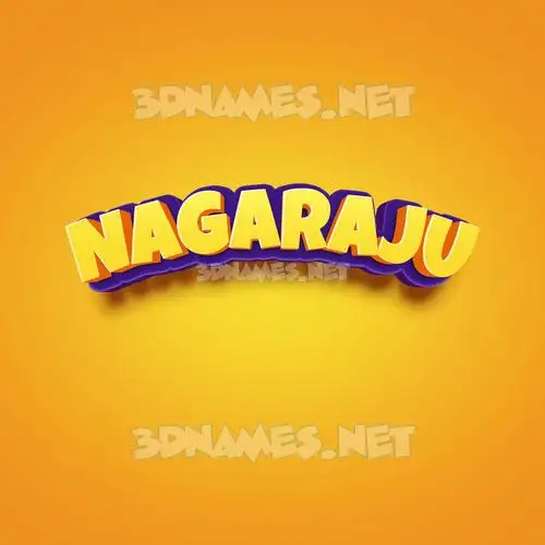 nagaraju in Orange Toon style - 3D name wallpaper