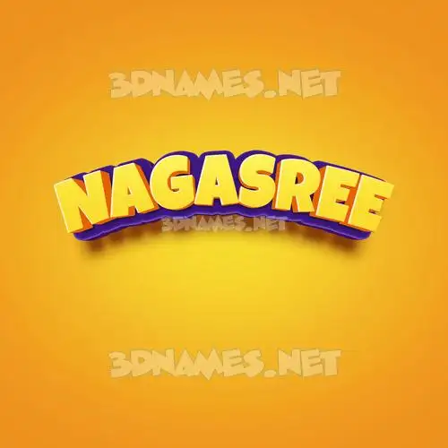 nagasree in Orange Toon style - 3D name wallpaper