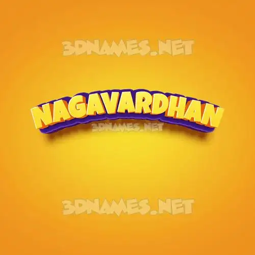 nagavardhan in Orange Toon style - 3D name wallpaper