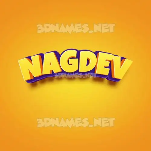 nagdev in Orange Toon style - 3D name wallpaper