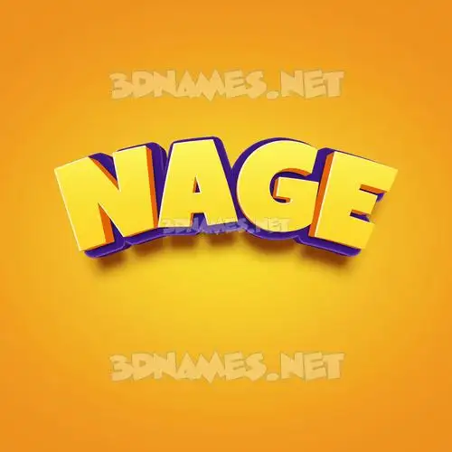 nage in Orange Toon style - 3D name wallpaper nage in Orange Toon style - 3D name wallpaper
