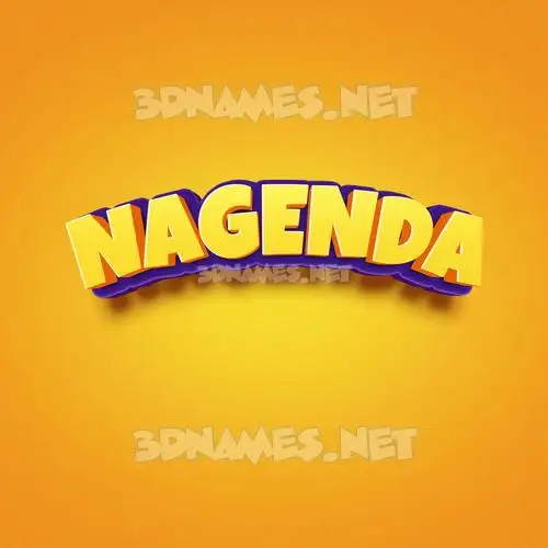 nagenda in Orange Toon style - 3D name wallpaper