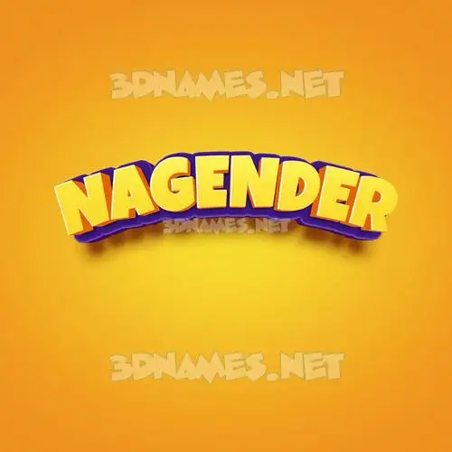 nagender in Orange Toon style - 3D name wallpaper