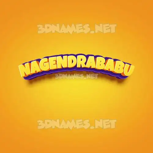 nagendrababu in Orange Toon style - 3D name wallpaper