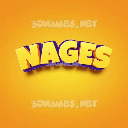 nages in Orange Toon style - 3D name wallpaper