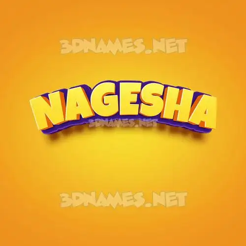 nagesha in Orange Toon style - 3D name wallpaper