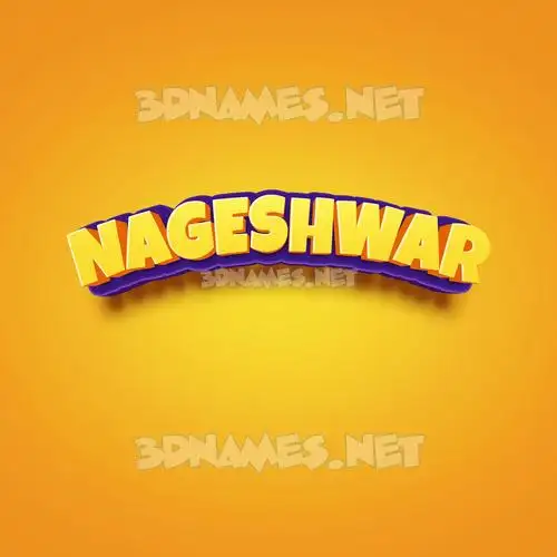 nageshwar in Orange Toon style - 3D name wallpaper