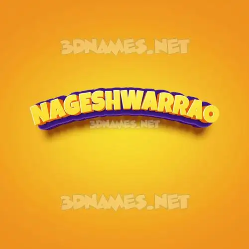 nageshwarrao in Orange Toon style - 3D name wallpaper