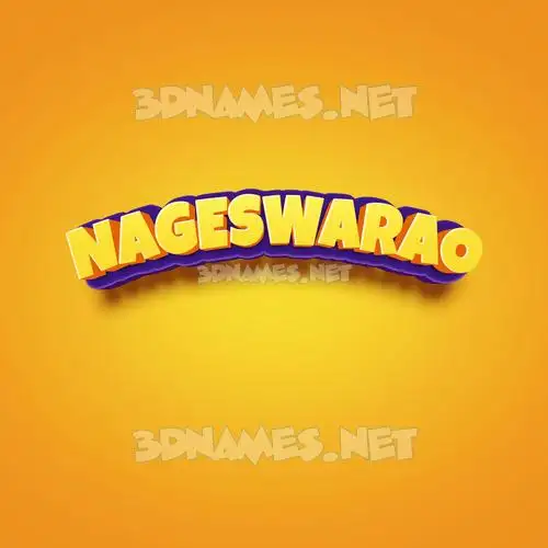 nageswarao in Orange Toon style - 3D name wallpaper
