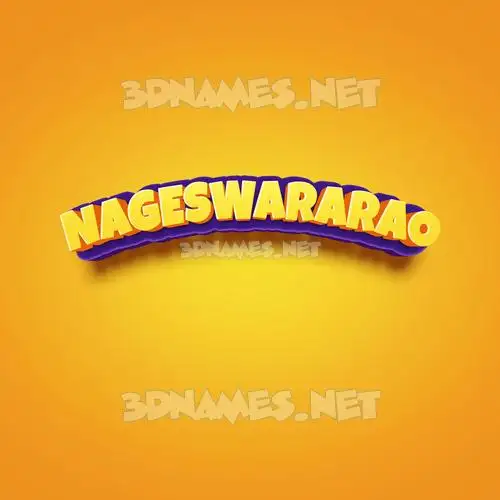 nageswararao in Orange Toon style - 3D name wallpaper
