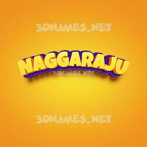 naggaraju in Orange Toon style - 3D name wallpaper