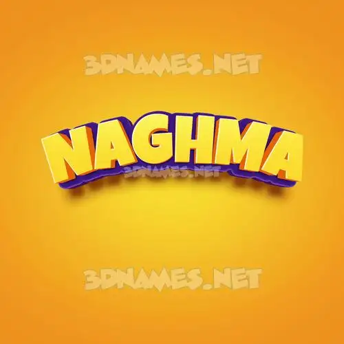 naghma in Orange Toon style - 3D name wallpaper naghma in Orange Toon style - 3D name wallpaper
